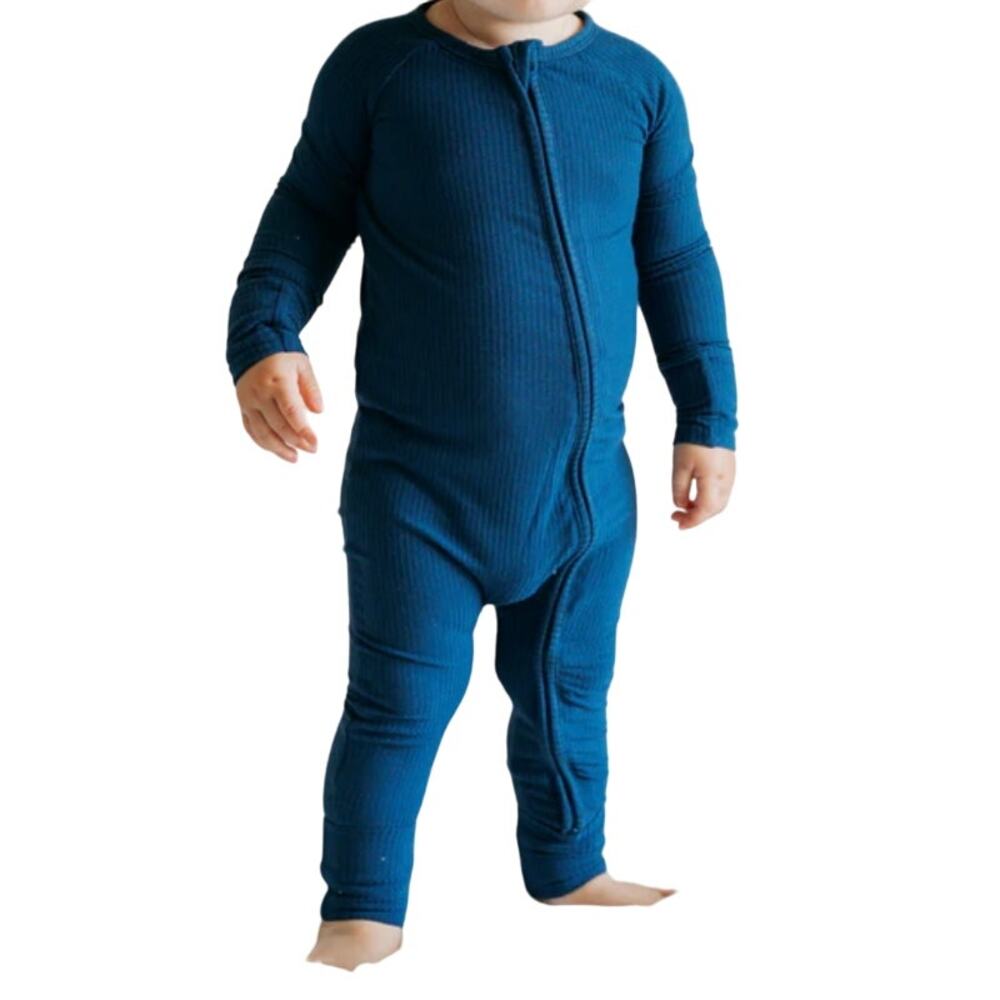 Dream Big Little Co. Rib Dream Romper in Midnight Blue, Size 6-12M